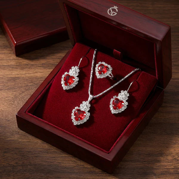 Elegant Necklace, Earrings & Ring Set for Women