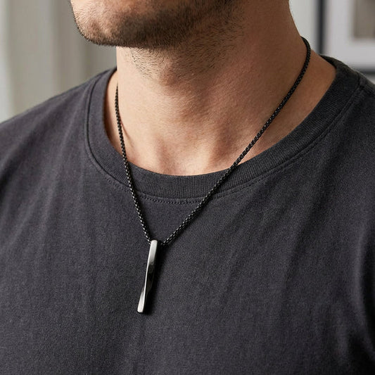 Urban Edge Bar Pendant Necklace