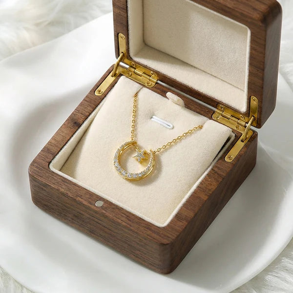 Golden Moonlight Star Necklace