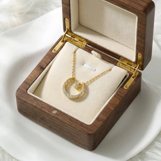 Golden Moonlight Star Necklace