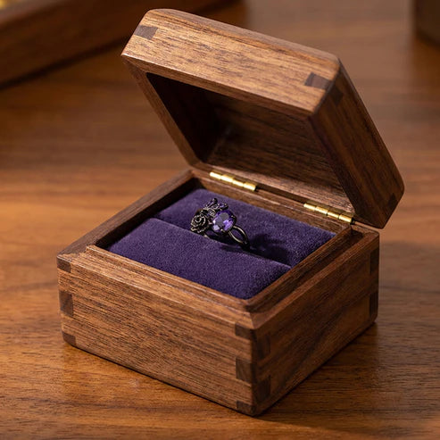 Enchanted Amethyst Rose Vine Ring