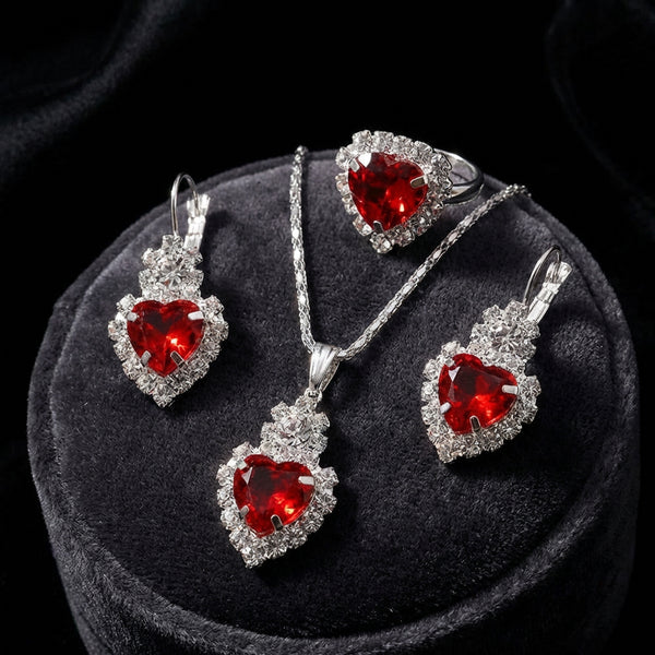 Elegant Necklace, Earrings & Ring Set for Women