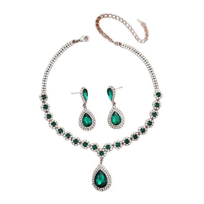 Emerald Radiance Luxury Necklace & Earring Set