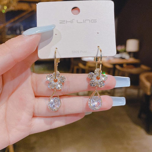 Blossom Drop Crystal Earrings