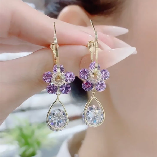 Blossom Drop Crystal Earrings