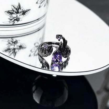 Enchanted Serpent Amethyst Ring