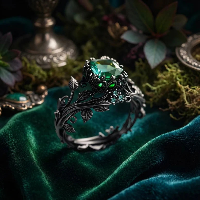 Midnight Ivy Ring